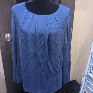 💙 J.Crew 100% Silk Long Sleeve Blouse – Size 16